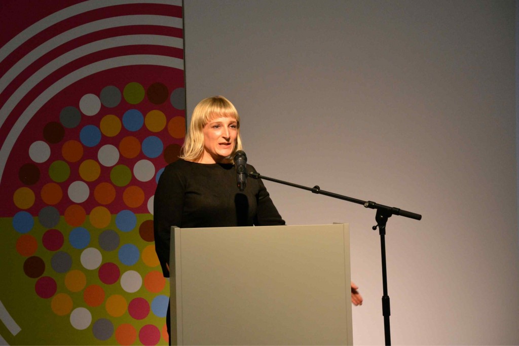 Anne Ackermann bei der Verleihung des Lagois-Fotopreises auf der Messe ConSozial in Nürnberg. ©EPV/Albrecht